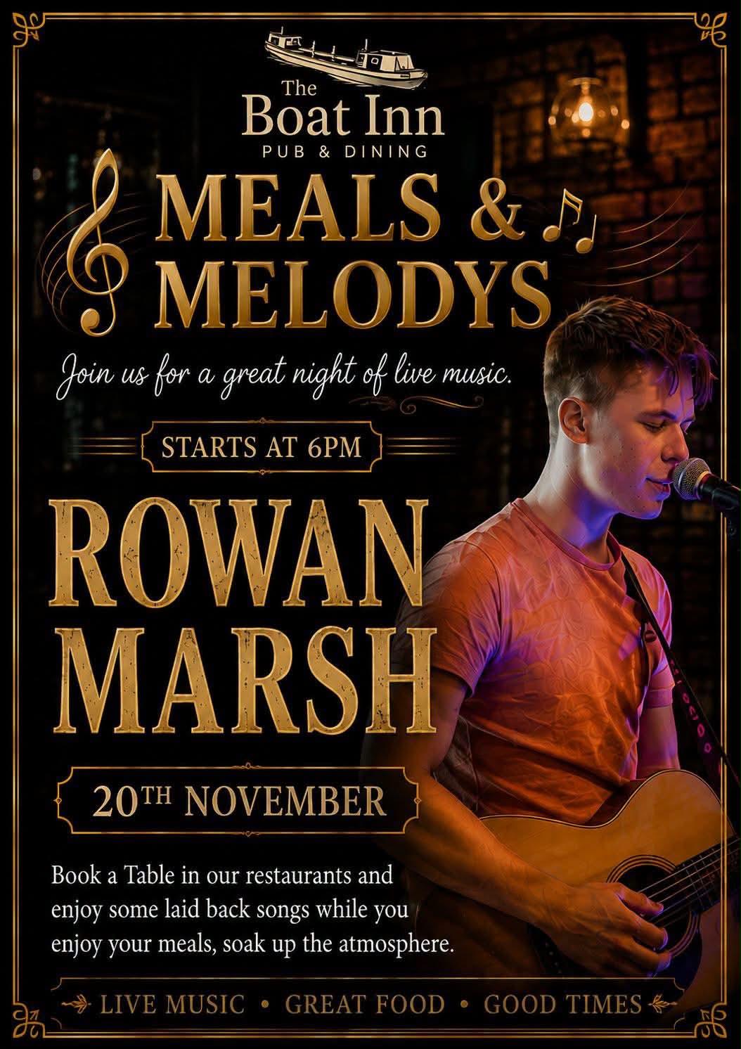 Meals & Melodys with Rowan Marsh